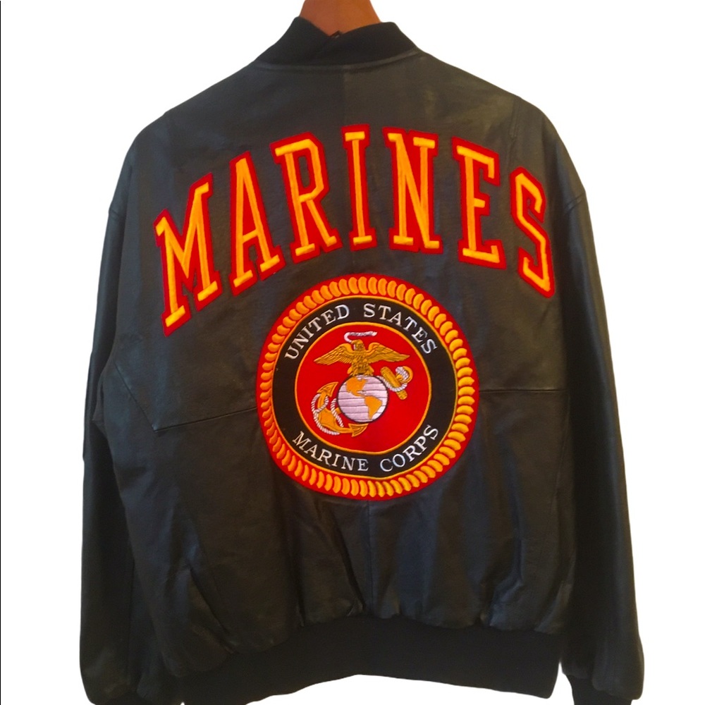 Vintage Leather Marine Corps Micheal Hoban Jacket